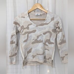Vineyard Vines Camouflage Neutral Merino Wool Cashmere Sweater Size Yout…